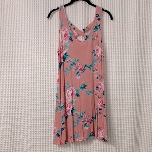 Pink floral dress